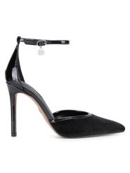 Nine West Szpilki WFA2996-1 Czarny. Czarne szpilki damskie Nine West, bez wzorów, z materiału, bez obcasa, bez zapięcia. Za 183.99 zł.
