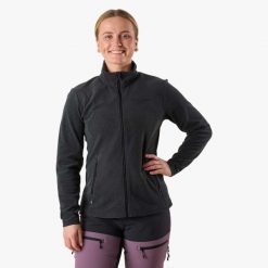 Bluza polarowa hiking damska Swedemount Lofoten Fleece wodoodporna. Czarne bluzy damskie SWEDEMOUNT, bez wzorów, z polaru, bez kaptura, narciarskie. W wyprzedaży za 179.99 zł.