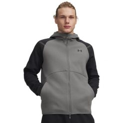 Kurtka z kapturem Under Armour UA Unstoppable Flc FZ HD EU 1389352. Czarne kurtki męskie Under Armour, xs, bez wzorów, z bawełny, na fitness i siłownię. Za 474.55 zł.