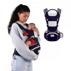 6 w 1 ergonomiczny oddychający plecak-nosidełko dla dziecka 0-36 miesięcy. Niebieskie torby i plecaki dziecięce MOBICLINIC, z bawełny. Za 169.95 zł.