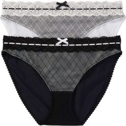 Figi (2 pary) bonprix czarno-biały. Figi damskie marki KALENJI. Za 45.98 zł.