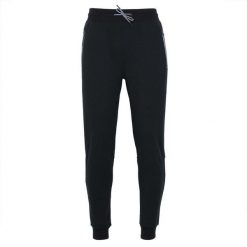 Polarowy strój do joggingu Peak Mountain Canoe. Czarne spodnie sportowe męskie Peak Mountain, bez wzorów, z polaru, do biegania. Za 171.00 zł.