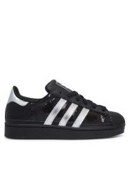 Adidas Sneakersy Superstar II KK2112 Czarny. Czarne buty sportowe dziewczęce Adidas, bez wzorów, bez zapięcia. Za 399.99 zł.