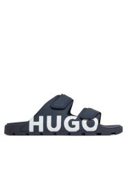 HUGO Klapki Evander 50542042 Granatowy. Niebieskie klapki męskie Hugo, ze skóry. Za 299.99 zł.