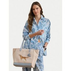 Torebka LAUREN RALPH LAUREN. Brązowe torebki do ręki damskie Lauren Ralph Lauren, bez wzorów, bez dodatków. Za 1,709.99 zł.