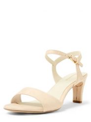 Tamaris Sandały Kobiety Tekstylia beżowy jednolity, 36. Brązowe sandały damskie Tamaris, bez wzorów, z zamszu, bez obcasa, bez zapięcia. Za 249.95 zł.