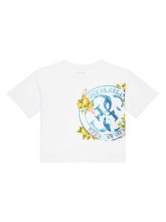 Guess T-Shirt J6GI00 K6YW4 Biały Regular Fit. Białe t-shirty i topy dla dziewczynek Guess, z aplikacjami, z bawełny, bez ramiączek. Za 84.99 zł.