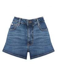 Guess Jeans Szorty jeansowe W5YD0Y D5R11 Niebieski Regular Fit. Niebieskie szorty damskie Guess Jeans, z aplikacjami, z bawełny. Za 299.99 zł.