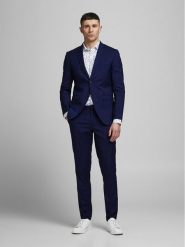 Jack & Jones Garnitur Franco 12181339 Granatowy Super Slim Fit. Niebieskie garnitury męskie Jack & Jones, bez wzorów, z syntetyku. Za 479.99 zł.