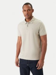 Calvin Klein Polo LV04LC254G Beżowy Slim Fit. Brązowe koszulki polo męskie Calvin Klein, m, bez wzorów, z bawełny, bez ramiączek. Za 289.99 zł.