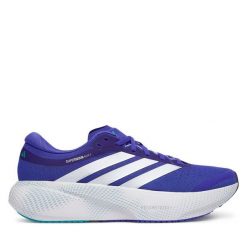 Buty do biegania adidas. Niebieskie buty sportowe męskie Adidas, bez zapięcia, do biegania. Za 551.99 zł.