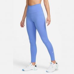 Legginsy Damskie Nike One Dri-fit Mid Rise Tight. Niebieskie legginsy damskie Nike, bez wzorów. Za 184.80 zł.