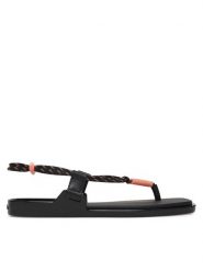 Calvin Klein Sandały Beach Sandal Rope Pu 2 HW0HW02967 Czarny. Czarne sandały damskie Calvin Klein, bez wzorów, z materiału, bez obcasa, na płaskiej podeszwie, bez zapięcia. Za 329.99 zł.