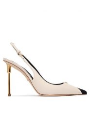 Elisabetta Franchi Szpilki SA-15L-66E2-V600 Kremowy. Białe szpilki damskie Elisabetta Franchi, bez wzorów, ze skóry, bez obcasa, bez zapięcia. Za 2,569.00 zł.