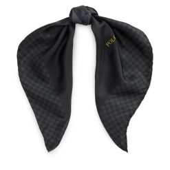 Apaszka Polo Ralph Lauren. Czarne szaliki i chusty damskie Polo Ralph Lauren, bez wzorów. Za 619.99 zł.