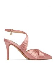 Nine West Szpilki CEO-259-73 02 Różowy. Czerwone szpilki damskie Nine West, bez wzorów, z materiału, bez obcasa, bez zapięcia. Za 249.99 zł.