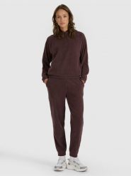 4F Spodnie dresowe joggery damskie - brązowe L. Brązowe spodnie dresowe damskie 4f, l, bez wzorów, z dresówki. Za 149.99 zł.