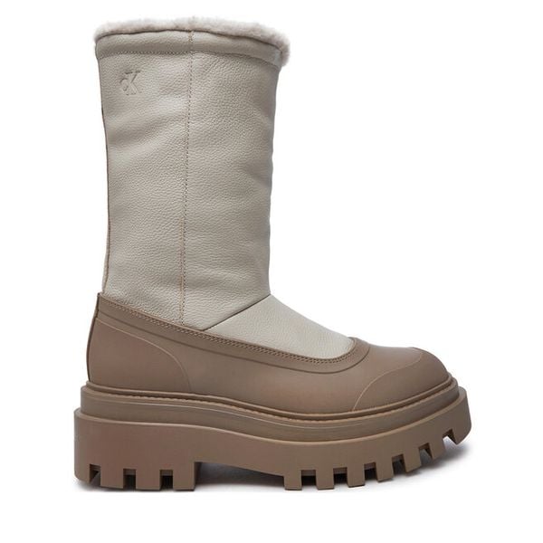 Śniegowce Calvin Klein Jeans. Brązowe śniegowce i trapery damskie Calvin Klein Jeans, z jeansu. Za 619.99 zł.