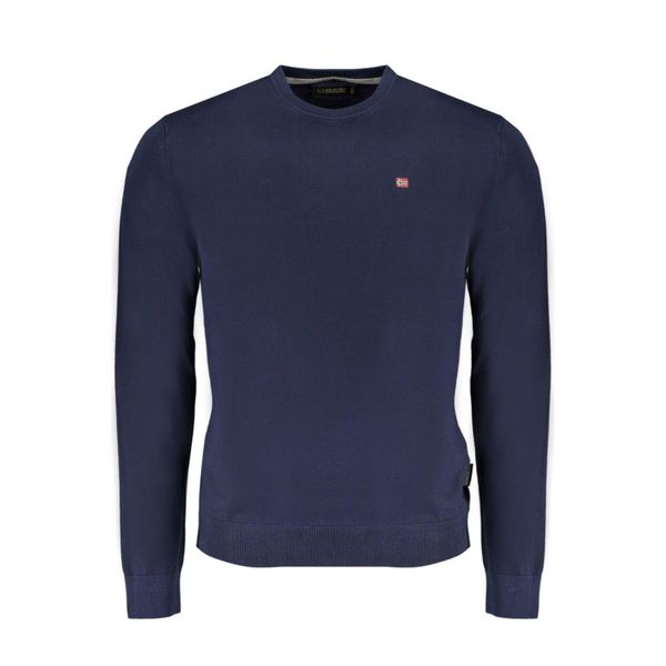 Sweter męski Napapijri Droz 5. Niebieskie swetry przez głowę męskie Napapijri, m, bez wzorów, bez kołnierzyka. Za 259.99 zł.