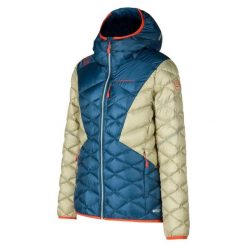 Kurtka puchowa damska z kapturem La Sportiva Pinnacle. Niebieskie kurtki damskie La Sportiva, xl, bez wzorów, z poliamidu, z kapturem. Za 1,319.80 zł.