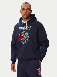 Reebok Bluza Hainrich RK25734CCM Granatowy Regular Fit. Niebieskie bluzy męskie Reebok, m, bez wzorów, z bawełny, bez kaptura. Za 249.99 zł.