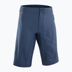 Spodenki rowerowe męskie ION Traze indigo dawn. Niebieskie krótkie spodenki sportowe męskie ION, l, bez wzorów, z materiału, rowerowe. Za 279.99 zł.