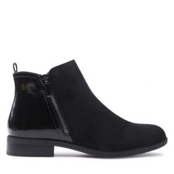 Botki Jenny Fairy. Czarne botki damskie Jenny Fairy, bez obcasa, na płaskiej podeszwie, bez zapięcia. Za 149.99 zł.