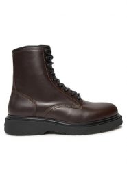 Calvin Klein Trzewiki HM0HM01575 Brązowy. Brązowe botki męskie Calvin Klein, bez wzorów, ze skóry, bez zapięcia. Za 469.99 zł.