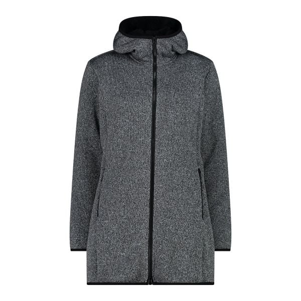 Kurtka parka damska z odpinanym kapturem CMP. Szare kurtki damskie CMP, bez wzorów, z dzianiny. Za 340.05 zł.