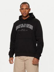 Jack & Jones Bluza 12256521 Czarny Relaxed Fit. Czarne bluzy męskie Jack & Jones, l, bez wzorów, z syntetyku, bez kaptura. Za 129.99 zł.