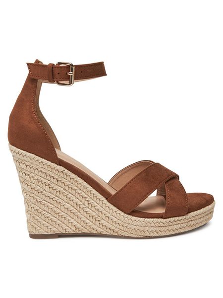ONLY Shoes Espadryle Onlamelia-18 Mf Wedge 15335555 Brązowy. Brązowe sandały damskie ONLY Shoes, bez wzorów, ze skóry, bez obcasa, bez zapięcia. Za 159.99 zł.
