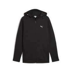 Męska rozpinana bluza z kapturem EVOSTRIPE PUMA Black. Czarne bluzy męskie Puma, m, bez wzorów, z kapturem, do biegania. Za 277.99 zł.