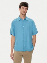 Boss Koszula Rash_2 50489345 Niebieski Regular Fit. Niebieskie koszule męskie Boss, l, bez wzorów, ze lnu, bez kołnierzyka, bez ramiączek. Za 239.99 zł.
