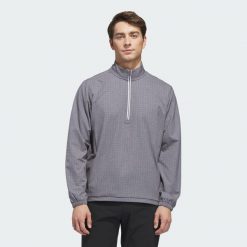Bluza ULTIMATE365 SET WOVEN QUARTER-ZIP. Brązowe bluzy męskie Adidas, xl, bez wzorów, z tkaniny, bez kaptura. Za 399.00 zł.
