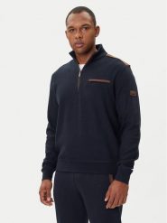 Bugatti Bluza 8500-85050D Granatowy Regular Fit. Niebieskie bluzy męskie Bugatti, m, bez wzorów, z bawełny, bez kaptura. Za 459.99 zł.