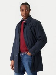 Tommy Hilfiger Płaszcz przejściowy MW0MW42569 Granatowy Regular Fit. Niebieskie płaszcze męskie Tommy Hilfiger, m, bez wzorów, z syntetyku, bez kaptura. Za 1,299.00 zł.