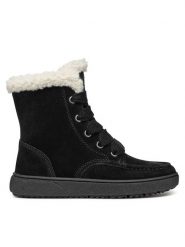Geox Kozaki J Theleven Girl Wpf J46HYC 00022 C9999 S Czarny. Czarne buty zimowe dziewczęce Geox, bez wzorów, z materiału, bez zapięcia. Za 469.99 zł.