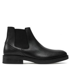 Sztyblety Tommy Hilfiger. Czarne botki męskie Tommy Hilfiger, bez wzorów, bez zapięcia. Za 539.99 zł.