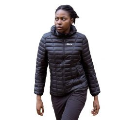 Kurtka Damska Galina Ocieplana. Czarne kurtki damskie Trespass, xs, bez wzorów, z materiału, z kapturem. Za 437.99 zł.