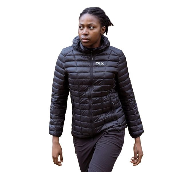 Kurtka Damska Galina Ocieplana. Czarne kurtki damskie Trespass, xs, bez wzorów, z materiału, z kapturem. Za 443.99 zł.