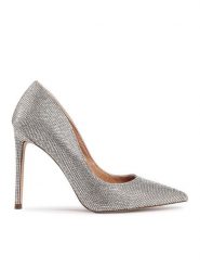 Steve Madden Szpilki Vala-R SM11000751-02003-968 Srebrny. Szare szpilki damskie Steve Madden, bez wzorów, ze skóry, bez obcasa, bez zapięcia. Za 349.99 zł.