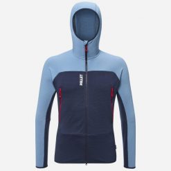Bluza turystyczna męska Millet Fusion Grid Hoodie active fit POLARTEC Powergrid. Czerwone bluzy męskie Millet, m, bez wzorów, z dzianiny, bez kaptura. Za 749.00 zł.