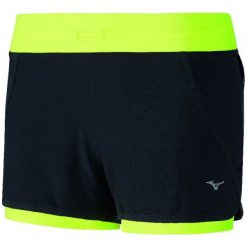 Mizuno Spodenki Damskie Do Biegania Mujin 4.5 2In1 Short Black/Safety Yellow M. Czarne szorty sportowe damskie Mizuno. W wyprzedaży za 149.00 zł.
