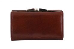 Portfel skórzany BARBERINI'S brązowy 7015-6. Brązowe portfele damskie Barberinis, bez wzorów, ze skóry. Za 141.99 zł.