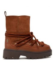 Tommy Hilfiger Śniegowce FW0FW08085 Brązowy. Brązowe śniegowce i trapery damskie Tommy Hilfiger, ze skóry. Za 759.99 zł.