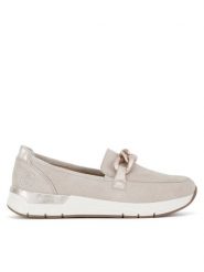 Rieker Loafersy 58944-60 Beżowy. Brązowe mokasyny damskie Rieker, ze skóry. Za 389.99 zł.