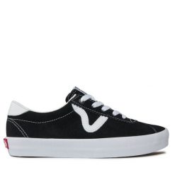 Vans. Czarne trampki i tenisówki damskie Vans, bez wzorów, sportowe, bez zapięcia. Za 239.99 zł.