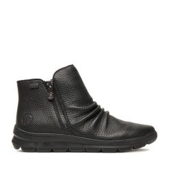 Botki Rieker. Brązowe botki męskie Rieker, bez wzorów, bez zapięcia. Za 459.99 zł.