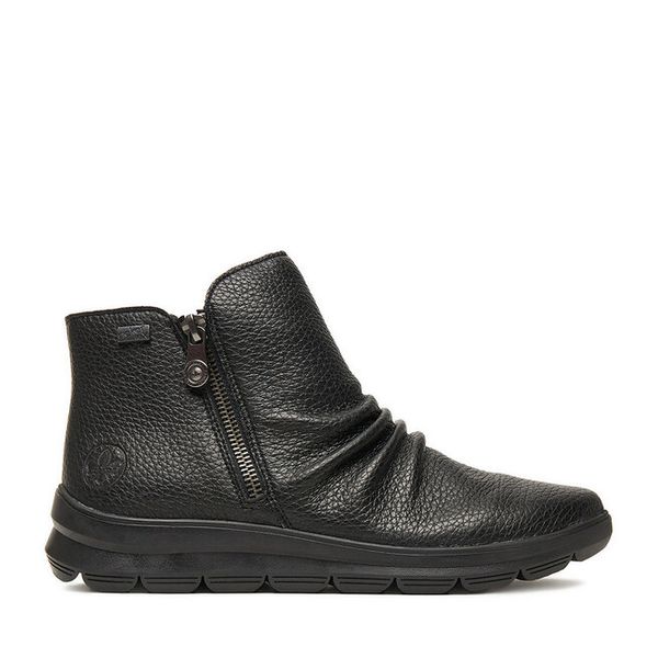 Botki Rieker. Brązowe botki męskie Rieker, bez wzorów, bez zapięcia. Za 459.99 zł.
