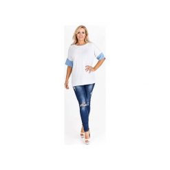 Lekki sweter z krótkimi rękawami. Białe swetry damskie Bird, l, bez wzorów, bez kołnierzyka, bez ramiączek, krótkie, bez kaptura. Za 139.00 zł.